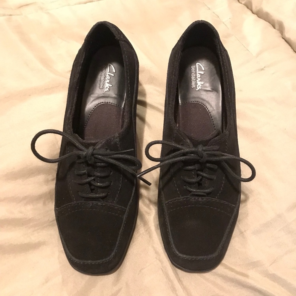 Clarks Black Suede Shoe